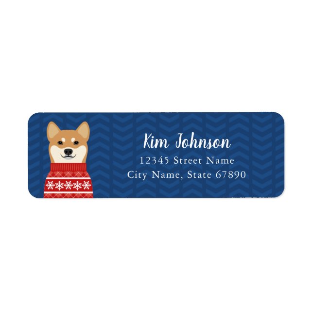 Shiba Inu Return Address Labels (Front)