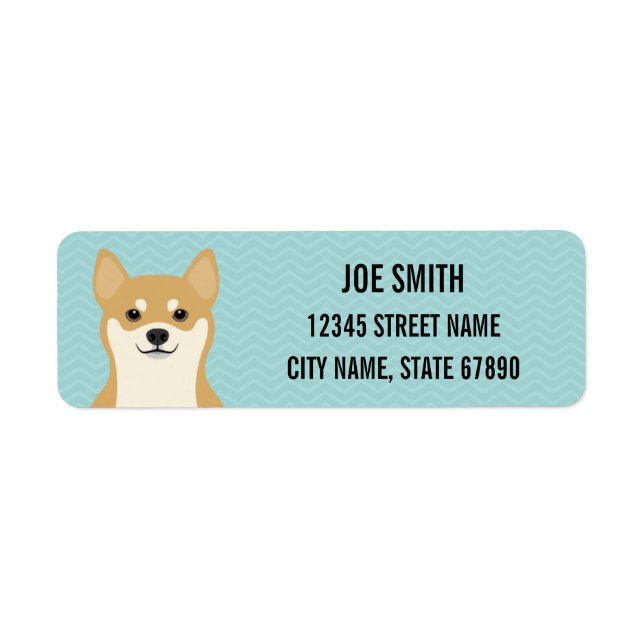 Shiba Inu Return Address Labels (Front)
