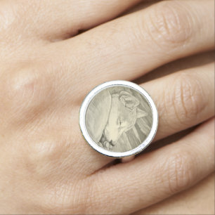 Shiba Inu Ring Dog Lover Rings Guard Jewelry