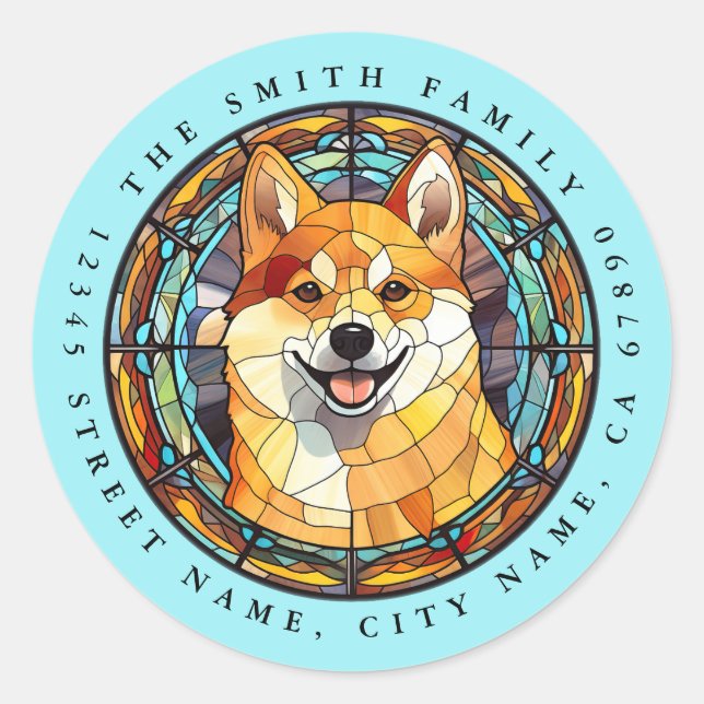 Shiba Inu Round Stickers (Front)