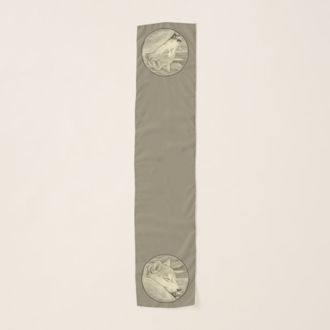 Shiba Inu Scarf Dog Lover Scarves & Gifts (Front)