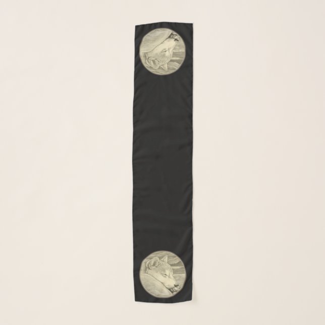 Shiba Inu Scarf Dog Lover Scarves & Gifts (Front)