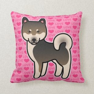 shiba throw pillow