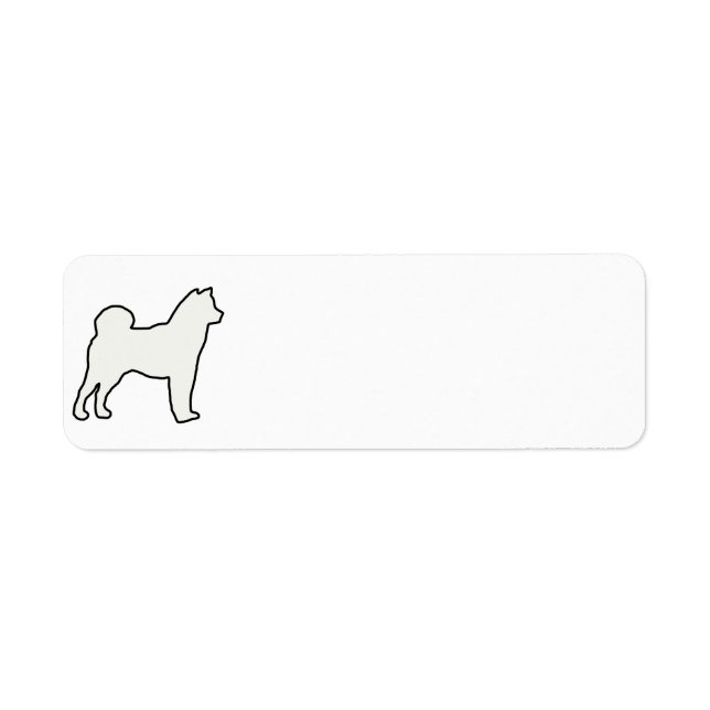 Shiba Inu silhouette cream Label (Front)