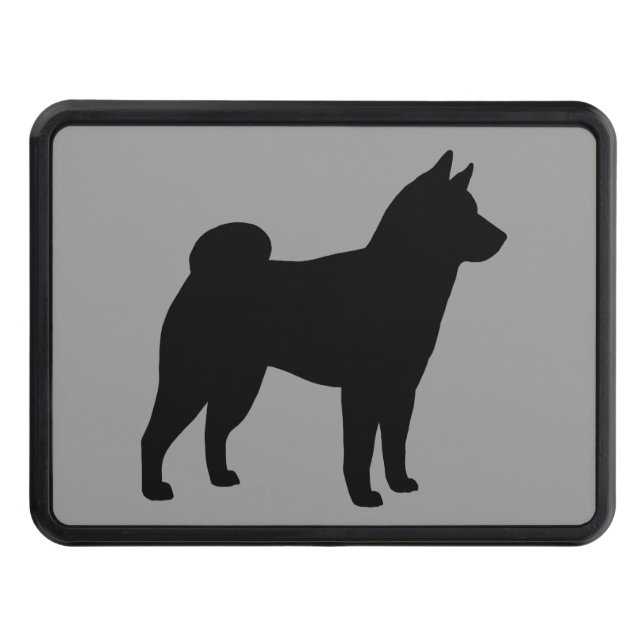 Shiba Inu Silhouette Trailer Hitch Cover (Front)