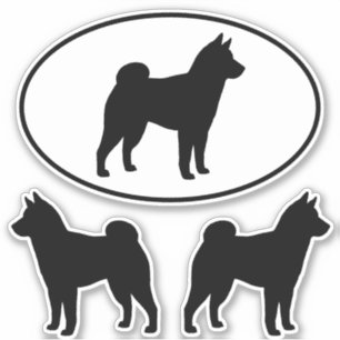 Shiba Inu Silhouettes Dog Breed Vinyl Sticker Set