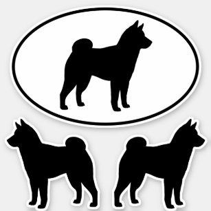Shiba Inu Silhouettes Dog Breed Vinyl Sticker Set