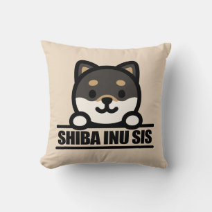 SHIBA INU SIS  - Cute Shiba Inu Sister Design Throw Pillow