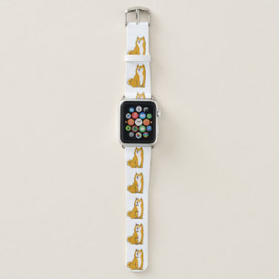 shiba inu sitting cartoon apple watch band