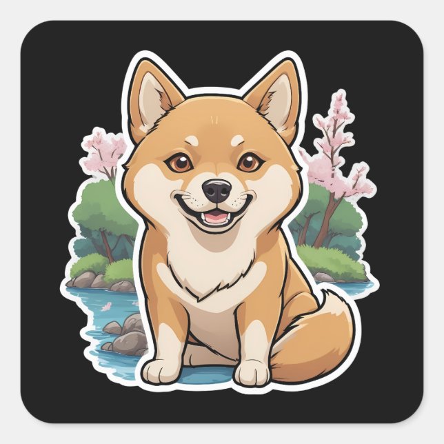 Shiba Inu Sticker (Front)