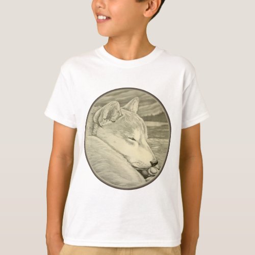 Shiba Inu T_shirt Art Kids Dog Lover Shirts Gifts
