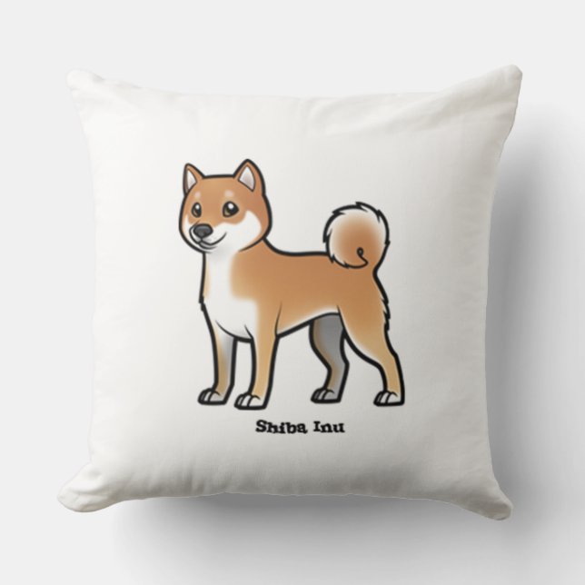 shiba inu throw pillow (Front)