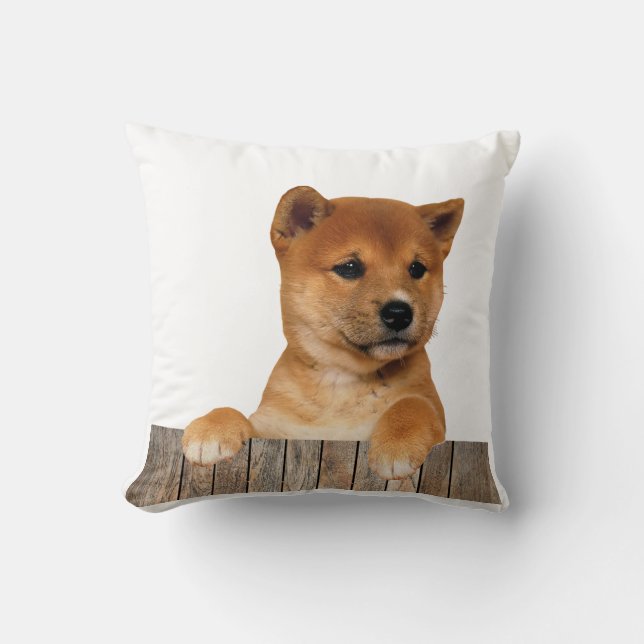 Shiba Inu Throw Pillow (Front)
