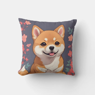 Shiba Inu Throw Pillow – Cozy Comfort