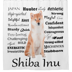 Shiba Inu Traits Shower Curtain