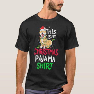 Shiba Inu Tree Lights Dog This Is My Christmas Paj T-Shirt
