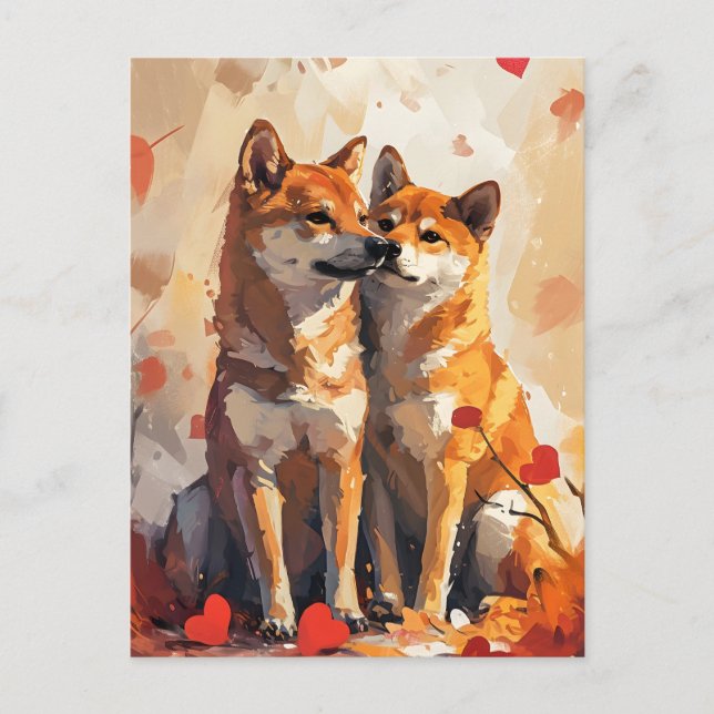 Shiba Inu Valentine's Day  Postcard (Front)