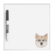 Shiba Inu With Oversized Round Framed Glasses Dry Erase Board at Zazzle