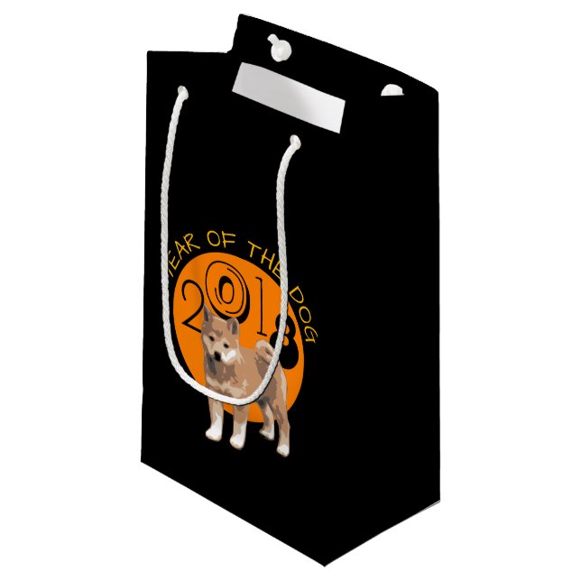 Shiba inu Year of the Dog 2018 Small Gift Bag (Front Angled)