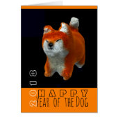 Shiba Puppy 3D Digital Art Dog Year 2018 V G Card (Front)