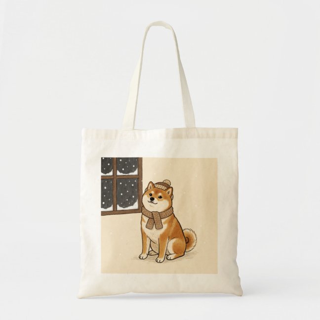 Shiba Snow Day Play Tote Bag