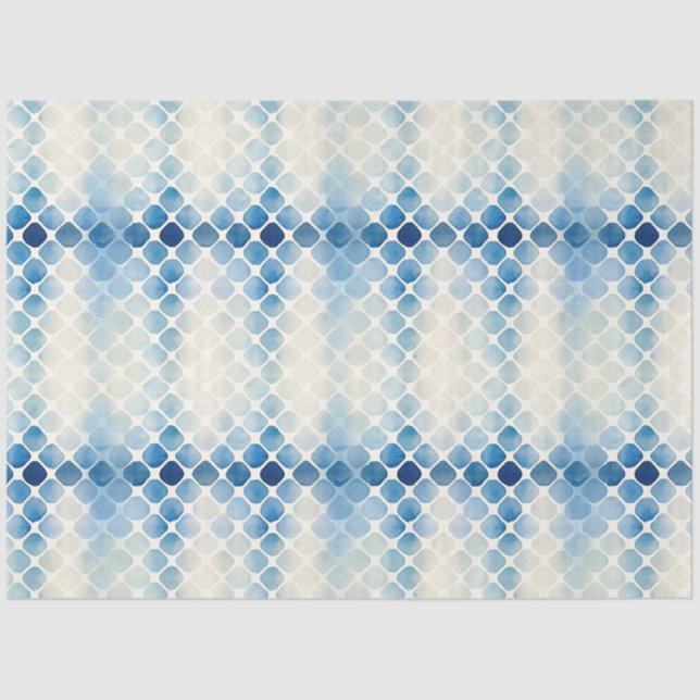 Shibori Blue Japanese Textile Art No 12 Tissue Paper (Front)