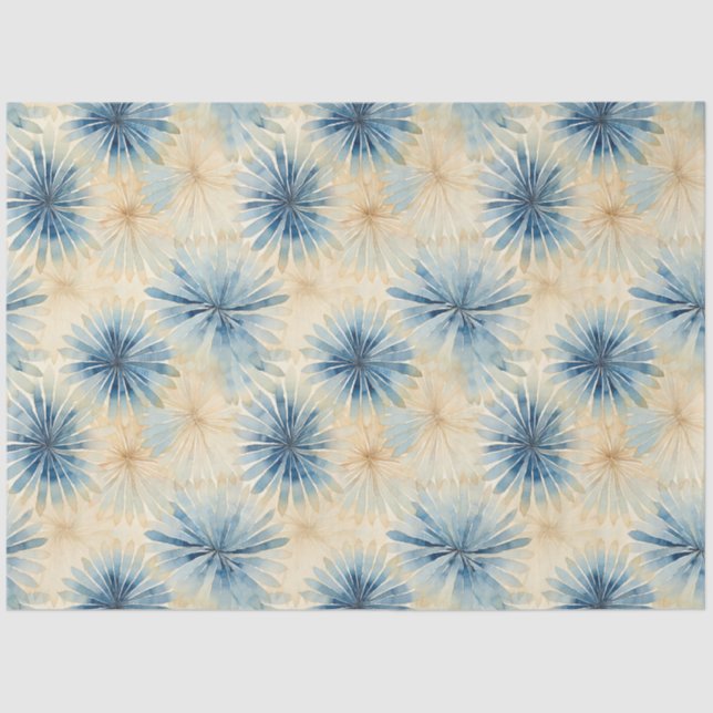 Shibori Blue Japanese Textile Art No 15 Tissue Paper (Front)
