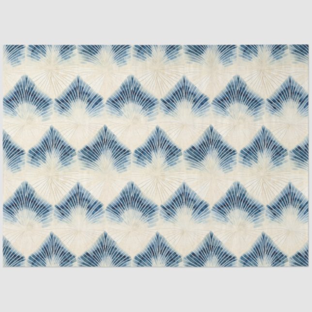Shibori Blue Japanese Textile Art No 1 Tissue Paper (Front)