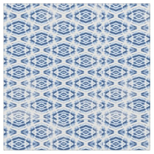 Shibori Blue Tie Dye Twist Abstract Fabric
