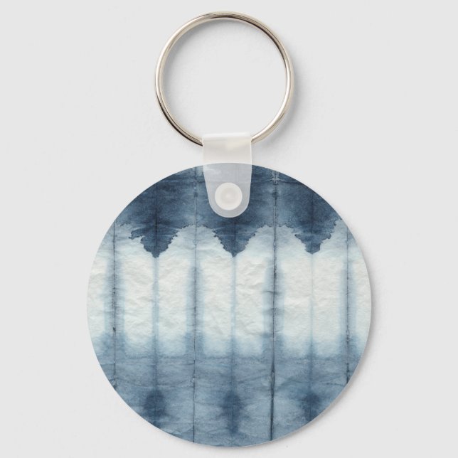 Shibori Indigio Print Keychain (Front)