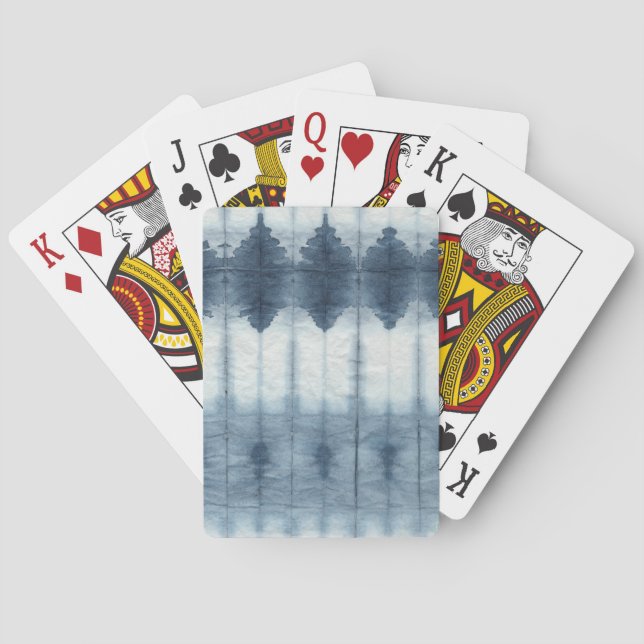 Shibori Indigio Print Poker Cards (Back)