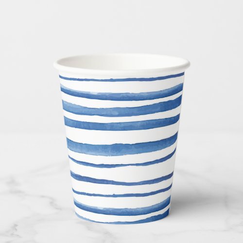 Shibori indigo blue white stripes Japanese tie dye Paper Cups
