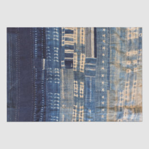 Shibori Indigo Mudcloth Quilt Tissue Paper
