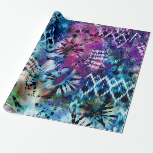 Shibori Japanese Style Tie Dye Patterns and design Wrapping Paper
