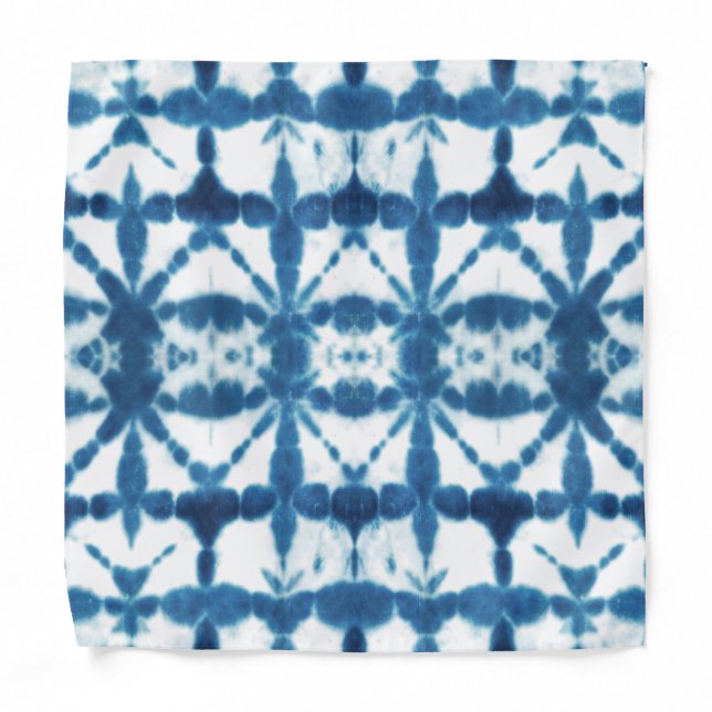 Shibori Pattern Tie Dye Novelty Bandana (Front)
