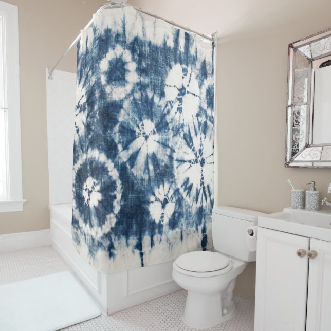 Shibori Shower Curtain (In Situ)