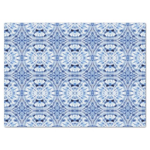 Shibori Tie Dye Indigo Blue White Asian Influence Tissue Paper