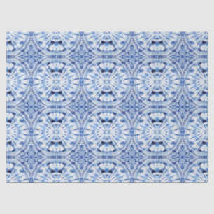 Shibori Tie Dye Indigo Blue White Asian Influence Tissue Paper