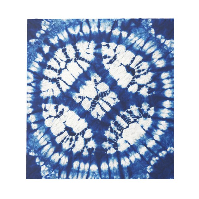 Shibori Tie Dye South Seas Indigo Batik Notepad (Front)