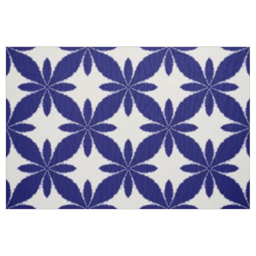 Shibori Tie Dye Style Geometric Flower Pattern Fabric