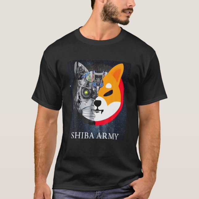 Shibu Inu Crypto Shiba Army Hold To The Moon T-Shirt (Front)