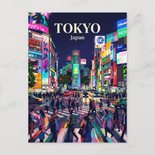 Shibuya Crossing Japan Postcard