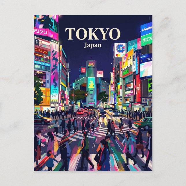 Shibuya Crossing Japan Postcard (Front)