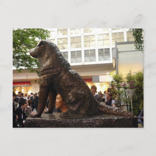 shibuya hachiko sitting postcard (Front)