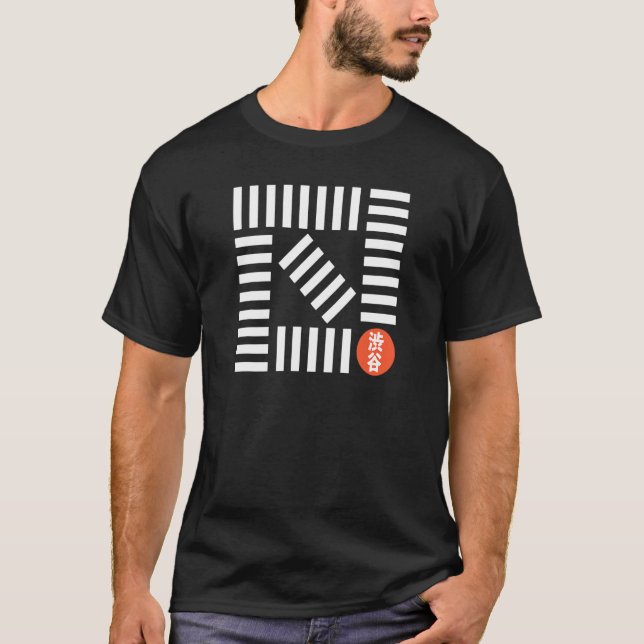 Shibuya Tokyo Scramble Crossing Shibuya Crossing J T-Shirt (Front)
