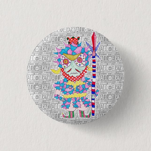 Shichifukujin / Bishamonten Can Badge Button (Front)