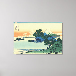 Shichiri beach in Sagami province by Hokusai Canvas Print