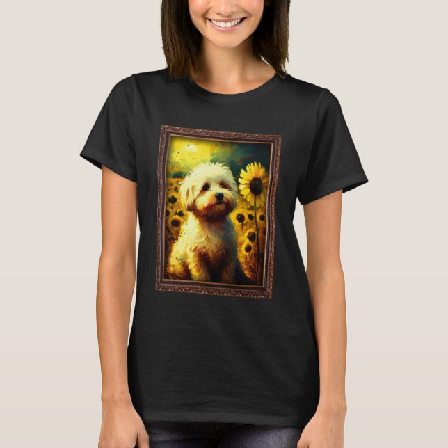 Shichon Painting Sunflower Flower Mom Women Floral T-Shirt (Front)