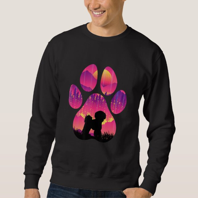 Shichon Paw Mom Dad Dog  Women Men Sweatshirt (Front)