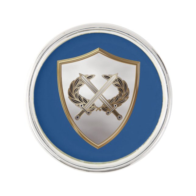 Shield and swords pin (Front)